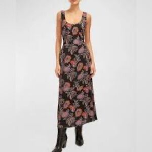 Equipment Black Floral Dress